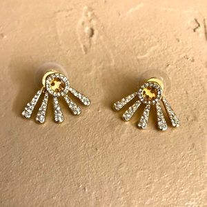 BaubleBar Gold Sparkly Ear Jackets